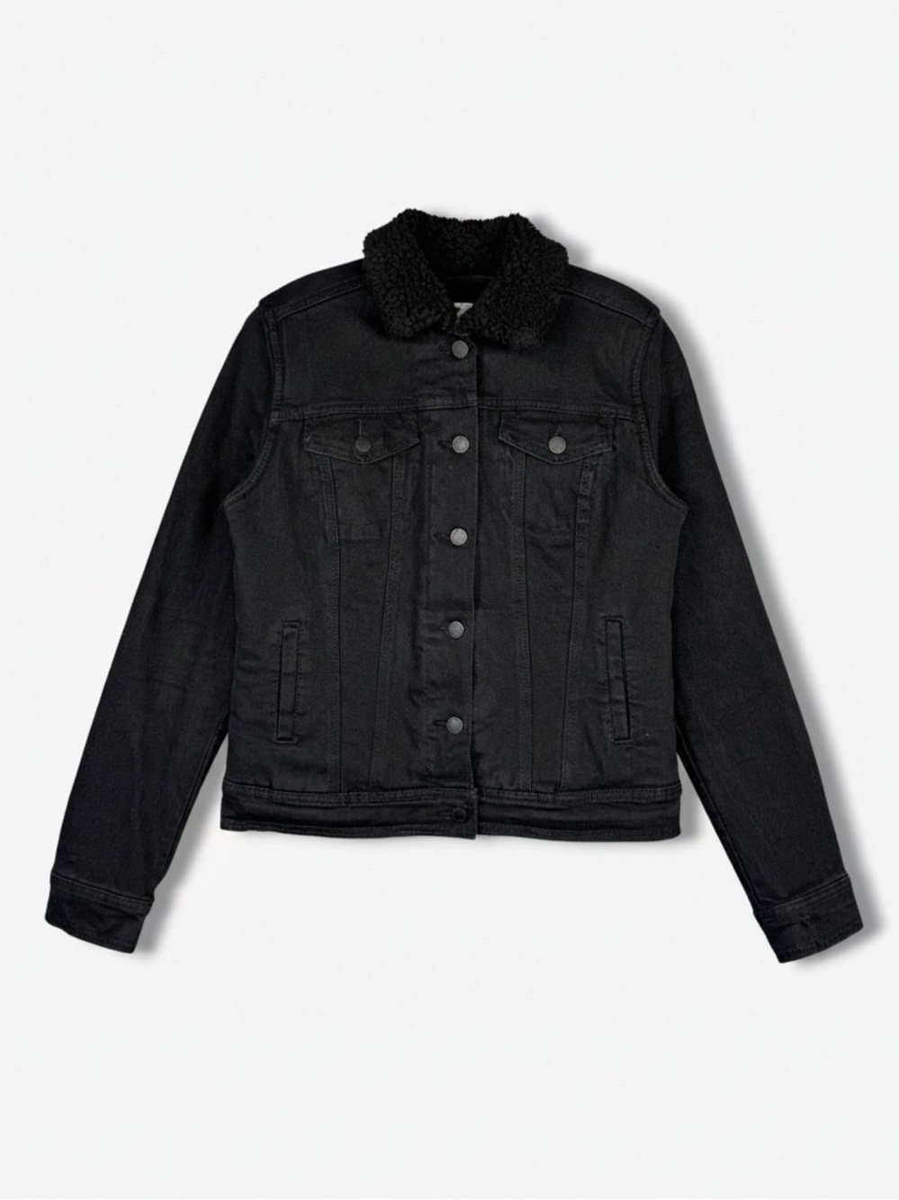 Universal‎ Thread Sherpa Lined Denim Jacket Black XS Outdoor Casual